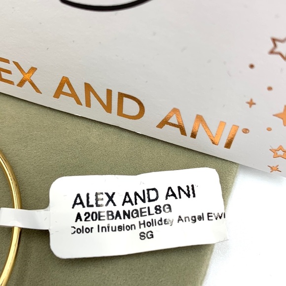 Alex and Ani Color Infusion Holiday Angel Charm Bangle Bracelet - Picture 8 of 11